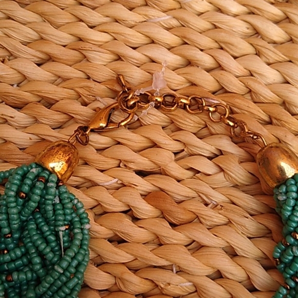 Boho Tribal Braided Seed Bead Statement Necklace - Picture 3 of 4